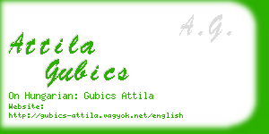 attila gubics business card